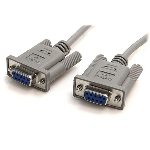 DB9 RS232 Serial Null Modem Cable 10ft Female to Female