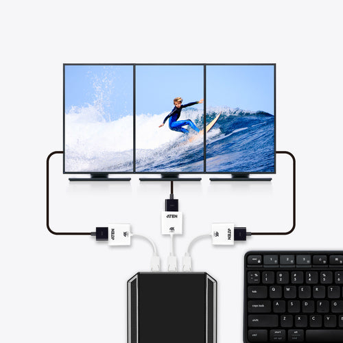 Video-Kabeladapter DisplayPort auf HDMI Stecker Buchse ATEN VC986B