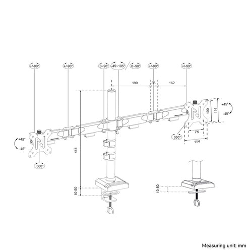 Neomounts DS60-600BL2 monitor mount / stand