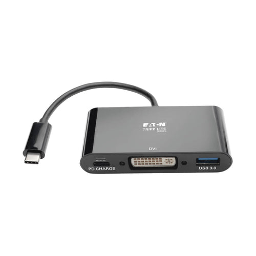USB-C to DVI Adapter with USB Hub Tripp Lite U444-06N-DUB-C 1920x1080