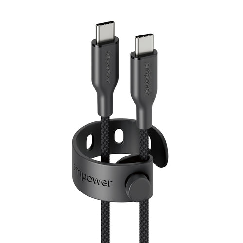 PanzerGlass empower™ by ® Racing 60W USB-C to USB-C Cable | USB 2.0 | 2M | Space Black USB cable