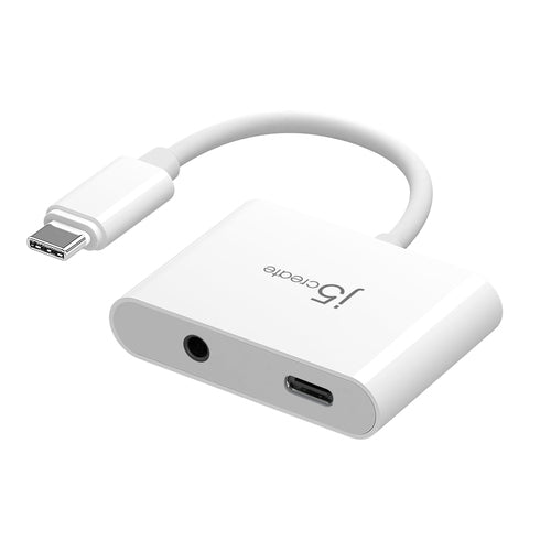 USB-C to 3.5mm Audio Adapter with Power Delivery Black