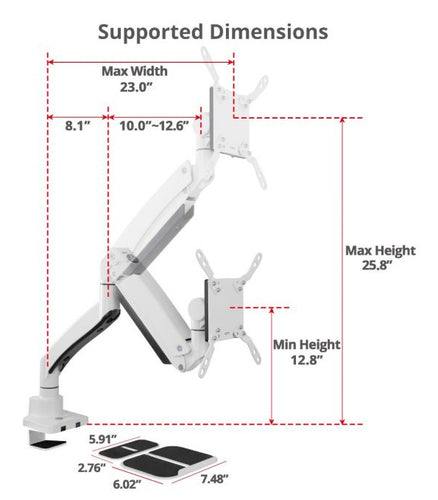 Siig CE-MT3Z11-S1 monitor mount / stand