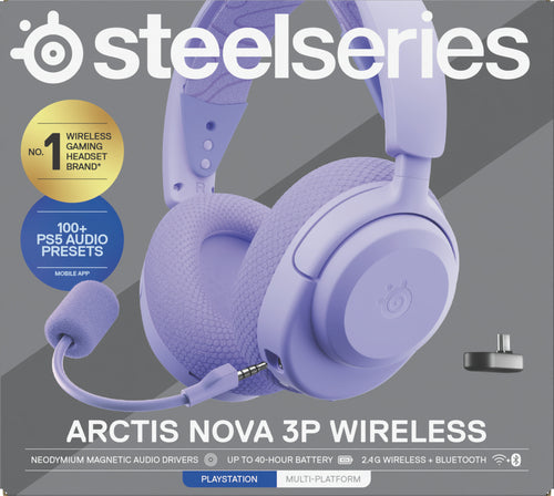 Wireless Gaming Headset Steelseries Arctis Nova 3P 20-22000Hz Lavender