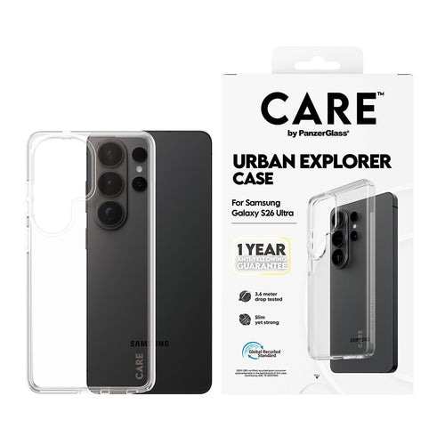 PanzerGlass CARE™ by ® Urban Explorer Case Transparent Samsung Galaxy S26 Ultra mobile phone case