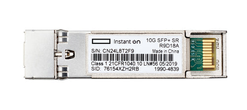 HPE Aruba Networking Networking Instant On 10G SFP+ LC SR 300m OM3 MMF Transceiver network transceiver module