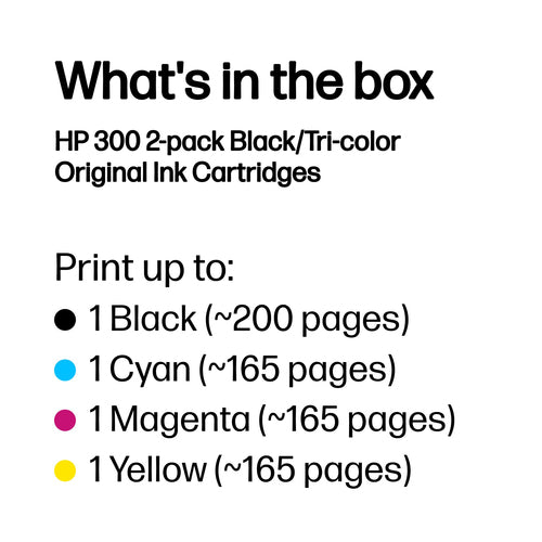 HP 300 2-pack Black/Tri-color Original Ink Cartridges ink cartridge