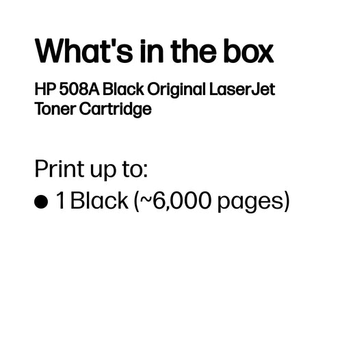 HP 508A Original LaserJet Tonerkartusche, Schwarz, 6000 Seiten
