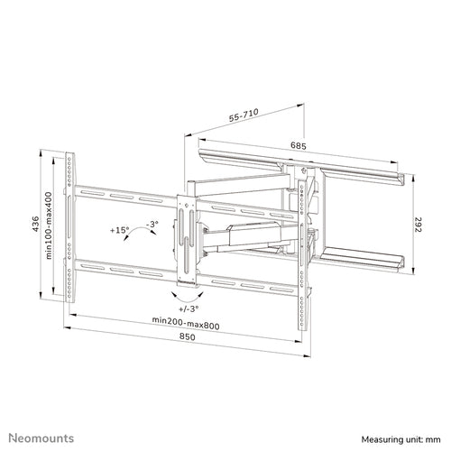 Neomounts WL40-550BL18 TV mount/stand