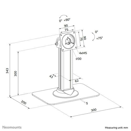 Neomounts DS15-631BL1 tablet spare part/accessory