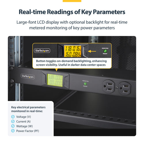 StarTech.com 12NM8-RACK-MOUNT-PDU power distribution unit (PDU)