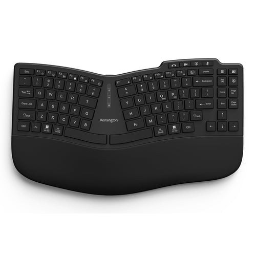 Kensington Pro Fit Ergo KB675 EQ TKL Tastatur – kabellos/kabelgebunden, Tenkeyless-Design, Schwarz