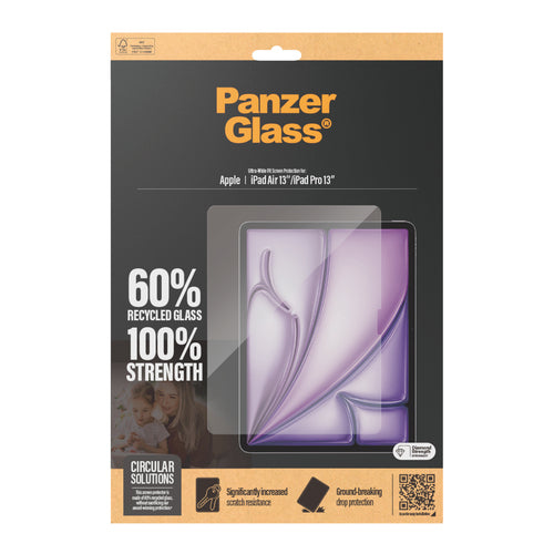 PanzerGlass Screen Protector for iPad Air & Pro 13'' Ultra-Wide Fit Scratch & Shock Resistant