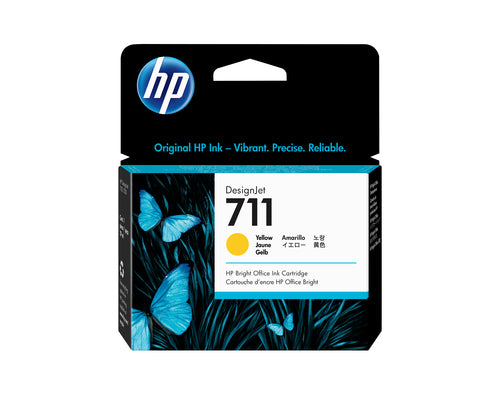 Ink Cartridge HP 711 29-ml Yellow Thermal Inkjet DesignJet