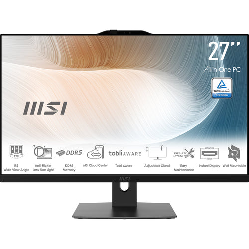 MSI Modern AM272P 1M-822US 27" Full HD All-in-One PC - Intel Core i5, 16GB RAM, 1TB HDD, Windows 11
