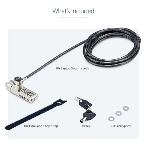 StarTech.com DUALKA10-LAPTOP-LOCK cable lock