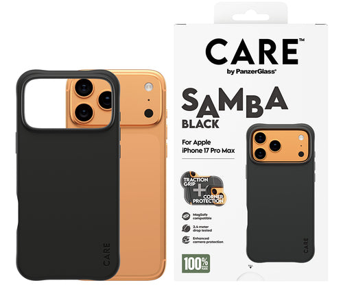 PanzerGlass CARE™ by ® Samba Case Black w. MagSafe iPhone 17 Pro Max mobile phone case