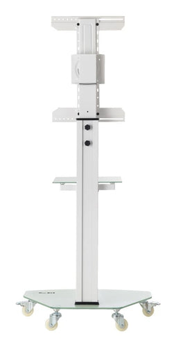 TV Mount Stand 37-70 Inch Adjustable 600x400mm Aluminum Glass White
