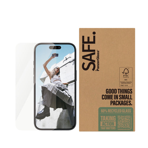 Screen Protector PanzerGlass SAFE. iPhone 16 15 Ultra-Wide Fit Bulk - BULKSAFE95875