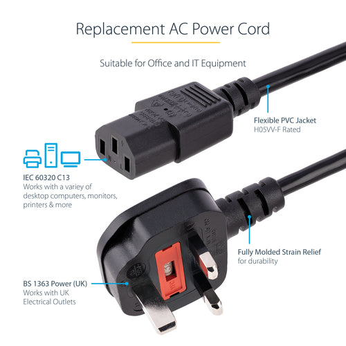 StarTech.com PXT101UK3M power cable