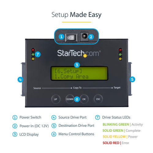 Hard Drive Duplicator StarTech.com SATDUP11IMG 1:1 Duplication 2.5/3.5 Inch SATA