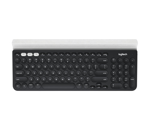 Wireless Keyboard Logitech Standard RF Bluetooth Grey White Dark Grey