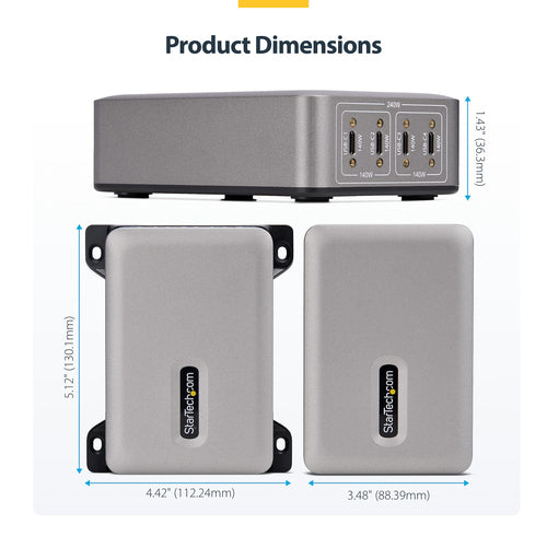 4-Port USB-C Ladegerät 240W Power Delivery 3.1 Schraubverriegelung