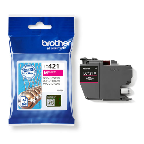 Brother LC421M Magenta Ink Cartridge 200 Pages Single Pack