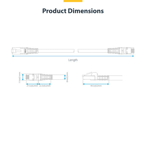StarTech.com NLWH-10F-CAT8-PATCH networking cable