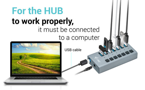 i-tec U3CHARGEHUB7 mobile device charger