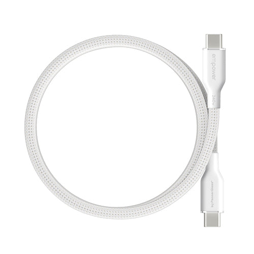 PanzerGlass empower™ by ® Magnetic 240W USB-C to USB-C Cable | USB 2.0 | 1.5M | Silver White USB cable