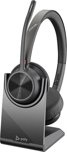 HP Poly Voyager 4320 UC Stereo USB-A Headset Bluetooth Adapter Charging Stand