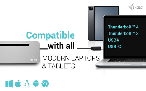 i-tec C31FLAT2PDPRO100WUK laptop dock/port replicator