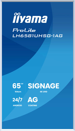 iiyama LH6581UHSG-1AG Signage Display