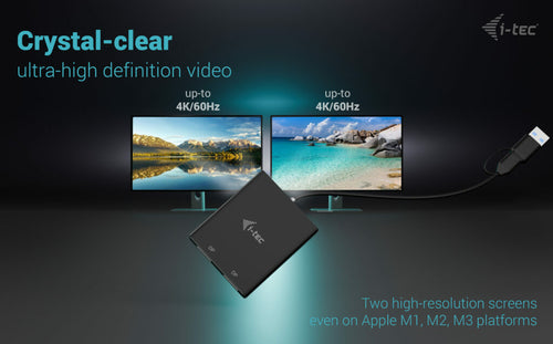 i-tec CADUAL4KDP video cable adapter