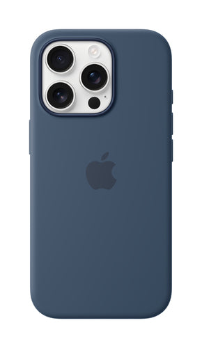 Silicone Phone Case for iPhone 16 Pro with MagSafe - Denim Blue