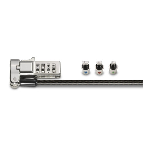 Kensington Universal 3-in-1 Laptop-Kabelschloss 1,8 m Kohlenstoffstahl Tragbare Sicherheit