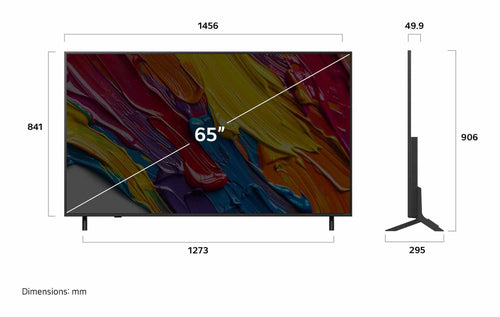 LG 65QNED82AUA 65" QNED Smart TV - 4K Ultra HD, Wi-Fi Connectivity, Black