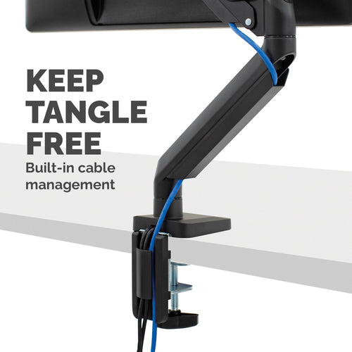 Adjustable Monitor Mount Arm 40 Inch VESA 75x75/100x100 8KG Black