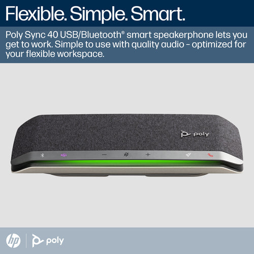 Poly Sync 40+ Microsoft Teams Certified USB-A USB-C +BT700 USB-A Adapter speakerphone