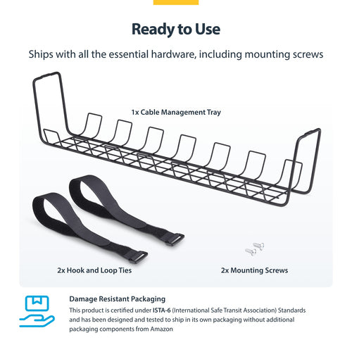 StarTech.com S1MB-DESK-CABLE-TRAY cable organizer