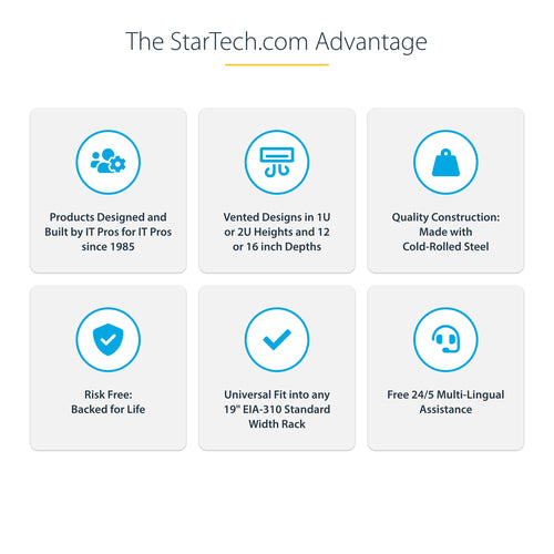 StarTech.com CABSHELFV2U-12-RACK rack accessory