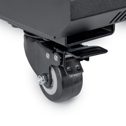 Castor Wheels Rack Accessory Black Stainless Steel 4pcs