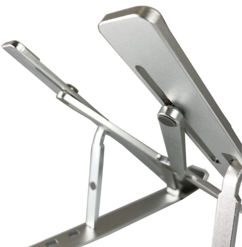 Laptop- & Tablet-Ständer, Silber, Aluminium, verstellbar 60-142 mm