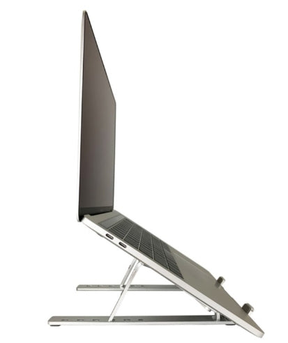 Laptop- & Tablet-Ständer, Silber, Aluminium, verstellbar 60-142 mm