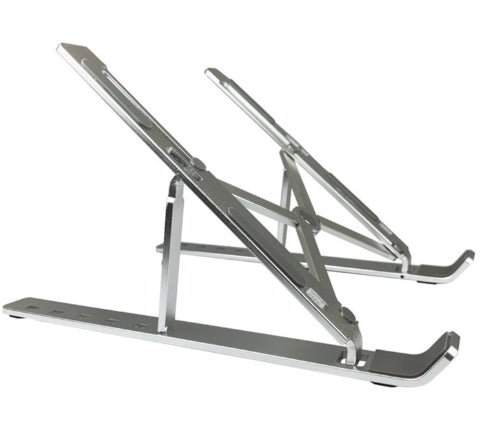 Laptop- & Tablet-Ständer, Silber, Aluminium, verstellbar 60-142 mm