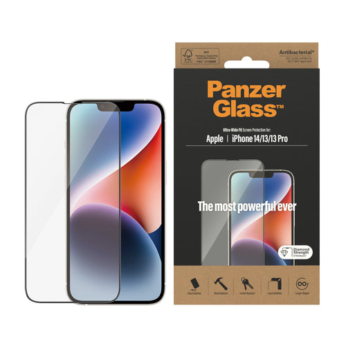 PanzerGlass ® Screen Protector iPhone 14 | 13 | 13 Pro | Ultra-Wide Fit