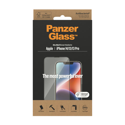 PanzerGlass ® Screen Protector iPhone 14 | 13 | 13 Pro | Ultra-Wide Fit