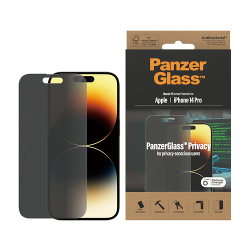 PanzerGlass ® Privacy Screen Protector iPhone 14 Pro | Classic Fit