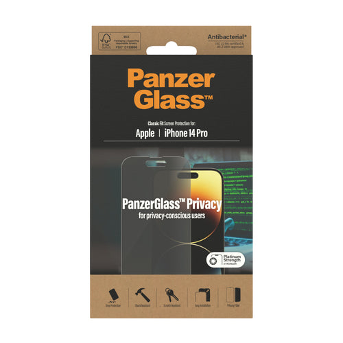 PanzerGlass ® Privacy Screen Protector iPhone 14 Pro | Classic Fit